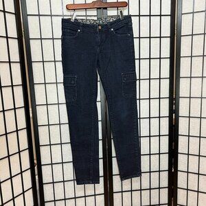 Patagonia Womens 29 Dark Denim Jeans Skinny Cargo Pockets